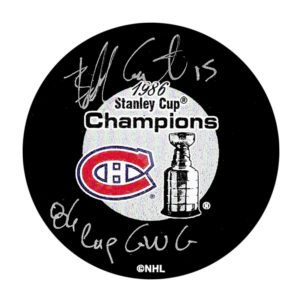 Bobby Smith Autographed Montreal Canadiens 1986 Stanley Cup Champions Puck w/86 CUP GWG Inscription