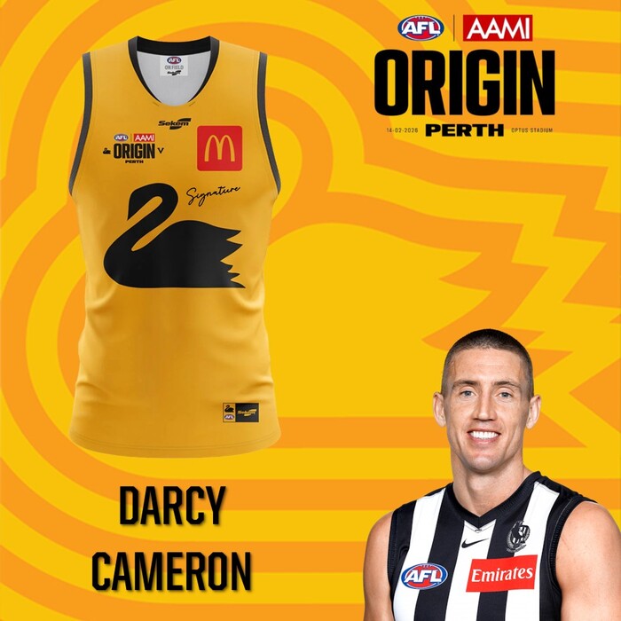 Photo of Darcy Cameron 2026 WA AFL Origin Guernsey