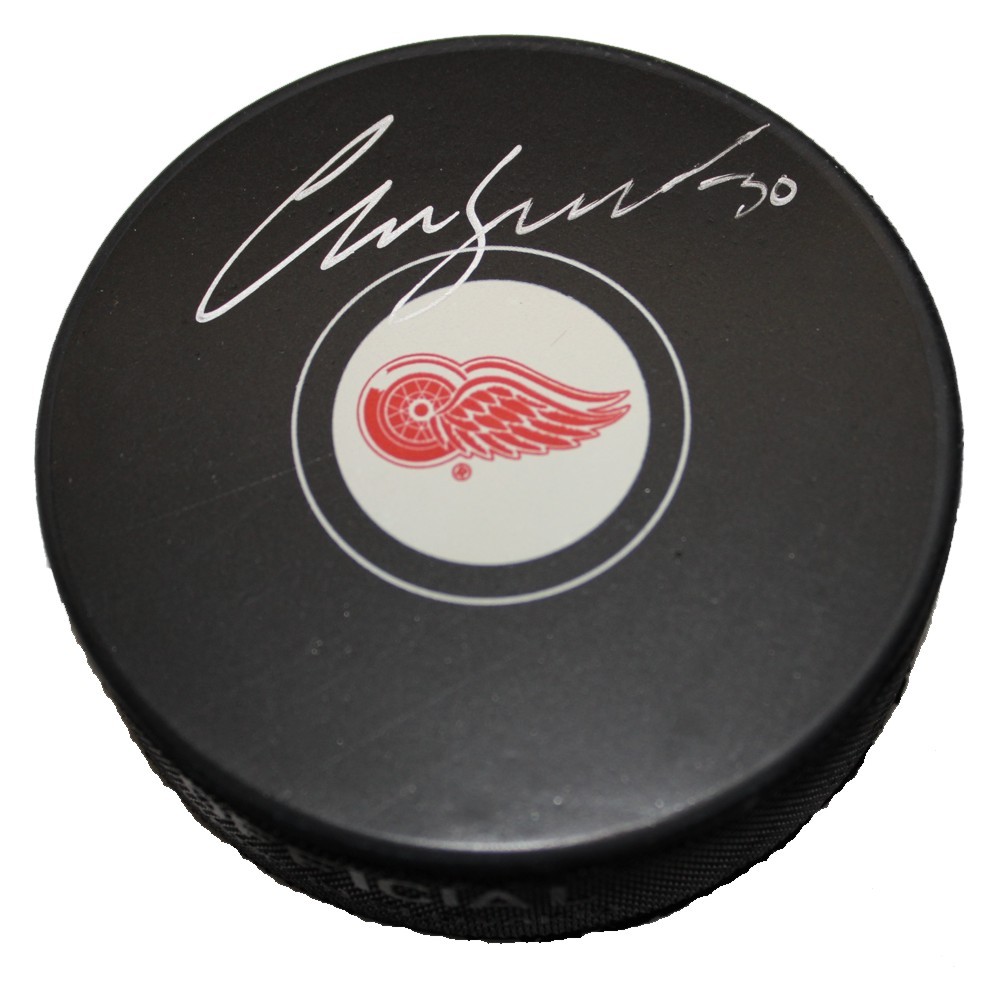 Chris Osgood Autographed Detroit Red Wings Puck