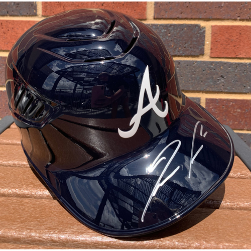 Ronald Acuna Jr. MLB Authenticated and Autographed Navy Helmet