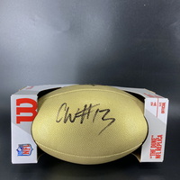 NFL - Bears Caleb Williams Signed Gold Composite Football