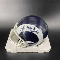 HOF - Rams Tom Mack Signed Mini Helmet