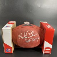 HOF - Saints Morten Andersen Signed Authentic Football with Pro Bowl Log...