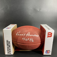 HOF - Oilers Ken Houston Signed Authentic Football with HOF 86 Inscription