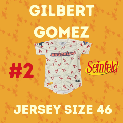 #2 Manager Gilbert Gomez Seinfeld Jersey (Size 46)