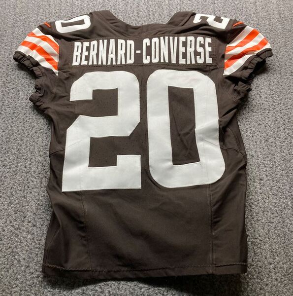 London Games - Browns Jarrick Bernard-Converse Game Worn Jersey (10/05/2...
