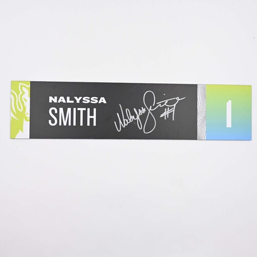Image of Smith, NaLyssa - Dallas Wings - Locker Room Nameplate - Autographed - 2025 WNBA Season