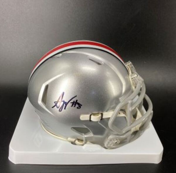 NFL - Ohio State Arvell Reese Signed Mini Helmet