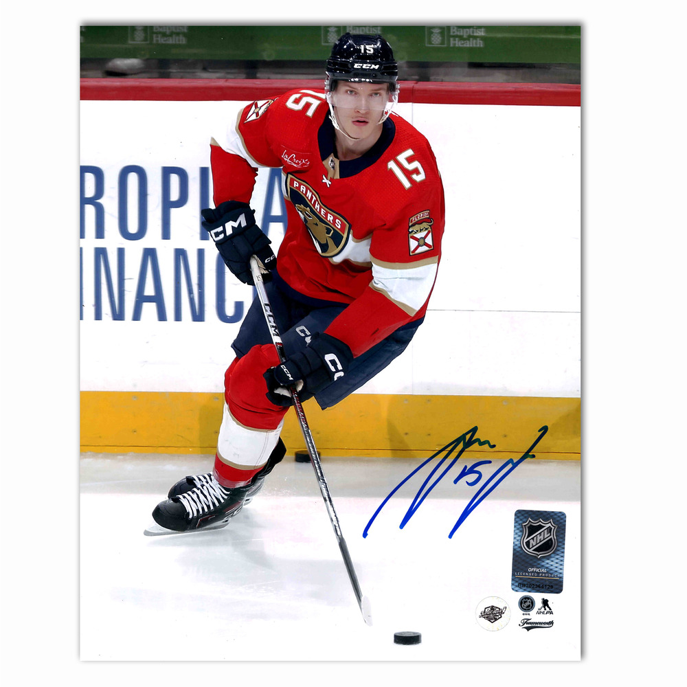 Anton Lundell Autographed Florida Panthers Home 8x10 Photo