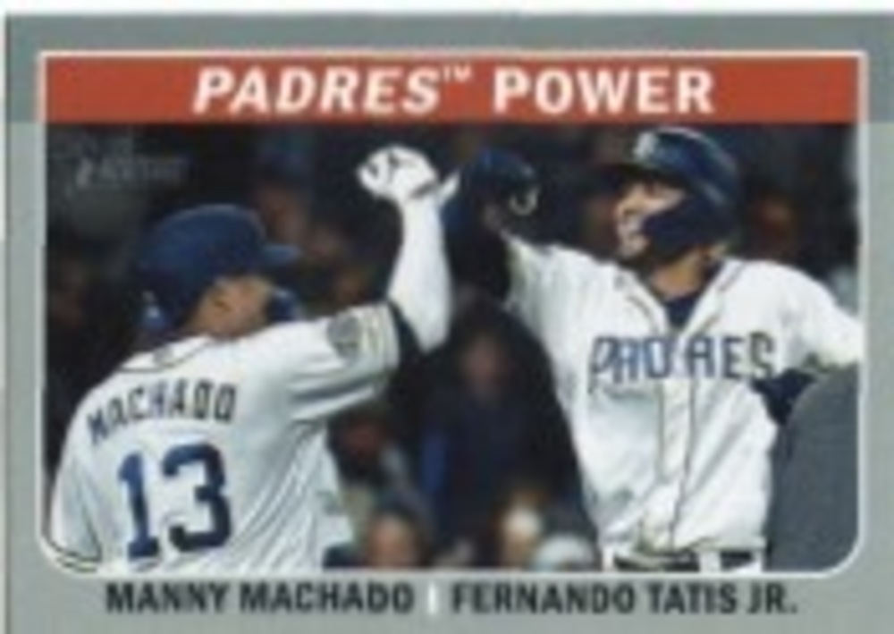 2019 Topps Heritage Combo Cards #CC1 Fernando Tatis Jr./Manny Machado