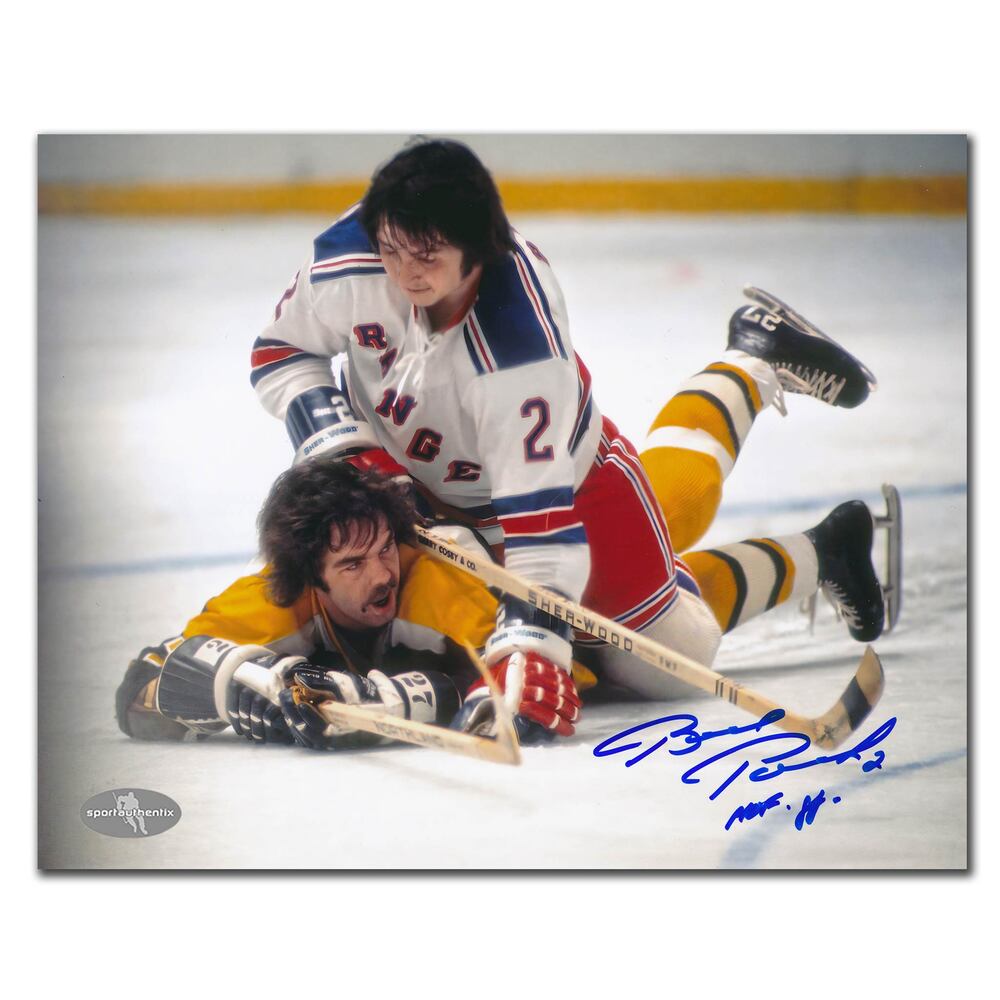 Brad Park Boston Bruins vs Sanderson Autographed 8x10