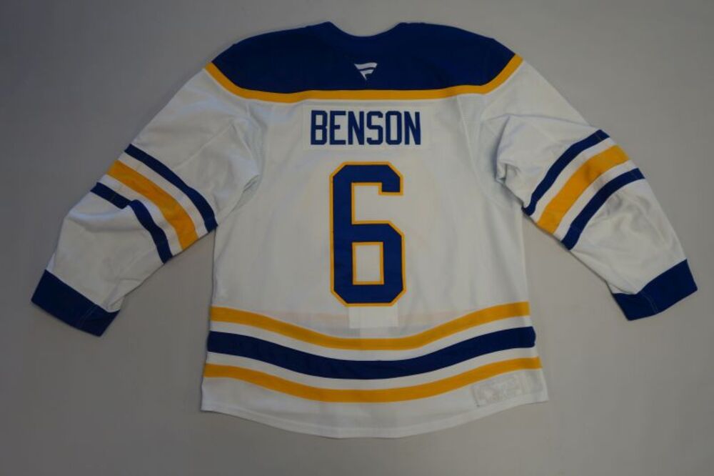 Zach Benson 2025-26 Buffalo Sabres Set 1 Away Jersey