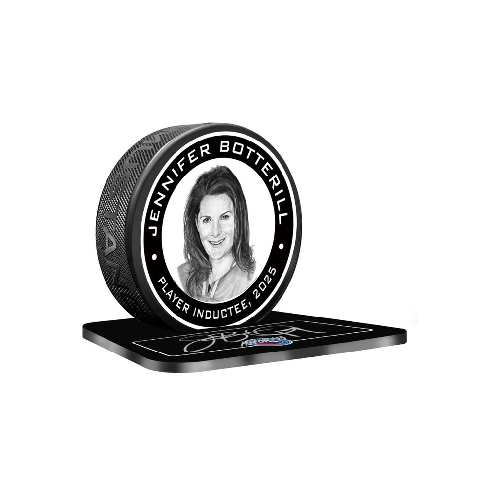 Jennifer Botterill Autographed Legends Line Honoured Member Puck Display - Limited Edition 1/3
