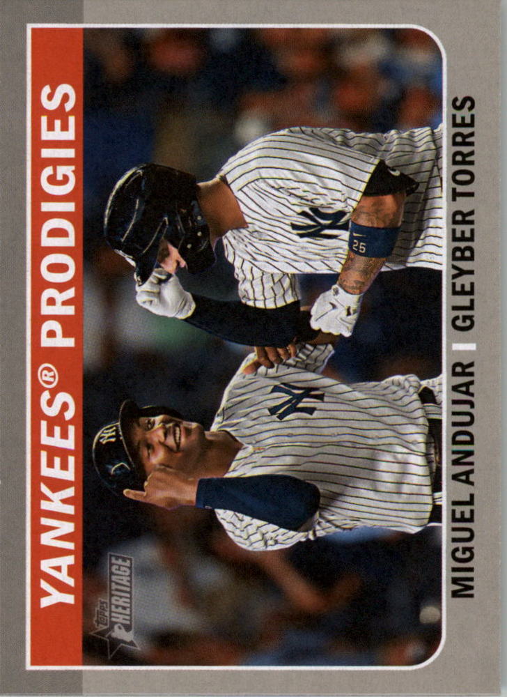 2019 Topps Heritage Combo Cards #CC3 Gleyber Torres/Miguel Andujar