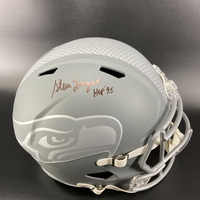 HOF - Seahawks Steve Largent Signed Replica Slate Speed Helmet with HOF ...