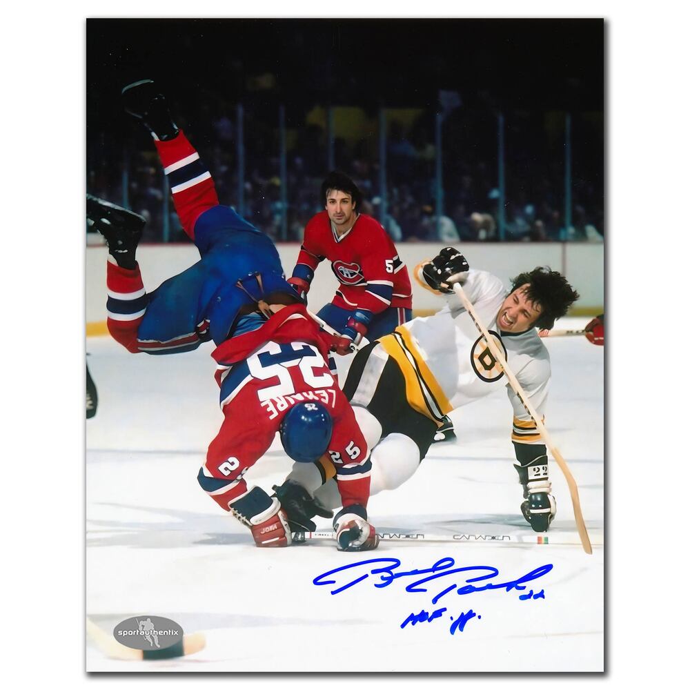 Brad Park Boston Bruins Body Check Autographed 8x10