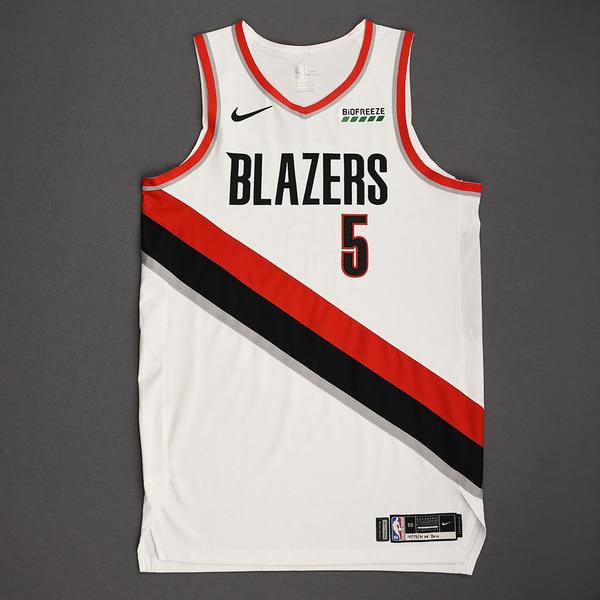 Image of Rodney Hood - Portland Trail Blazers - Kia NBA Tip-Off 2019 - Game-Worn Association Edition Jersey