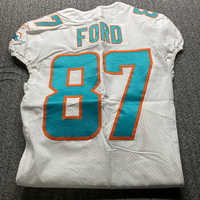 London Games - Dolphins Isaiah Ford Game Worn Jersey (10/17/21) Size 38