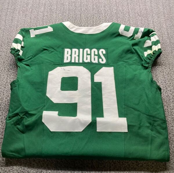 London Games - Jets Jowon Briggs Game Worn Jersey (10/12/2025) Size 46 W...