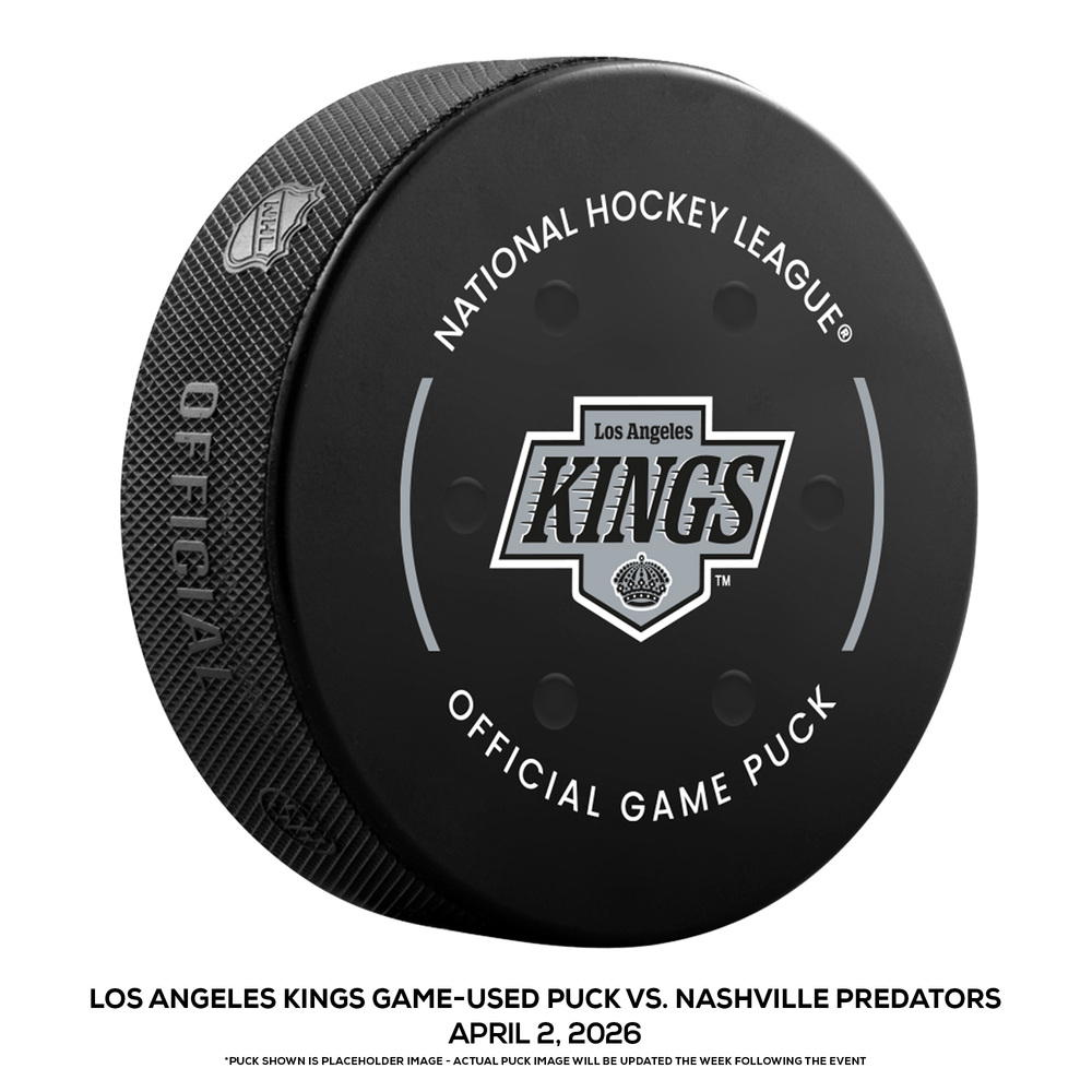 Los Angeles Kings Game-Used Puck vs. Nashville Predators on April 2, 2026