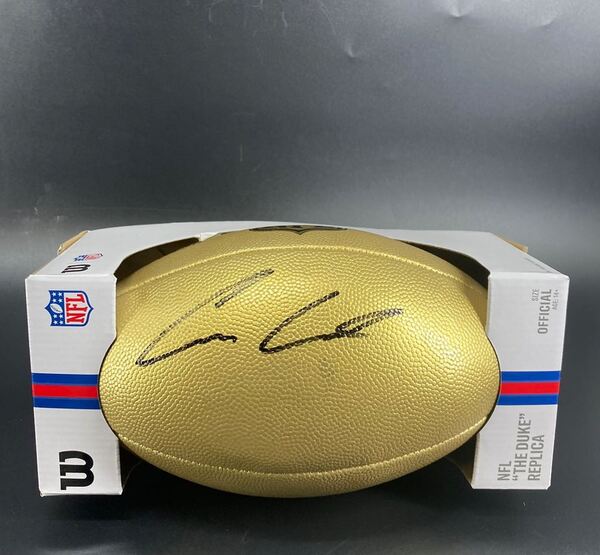 NFL - Titans Cam Ward Signed Gold Composite Football