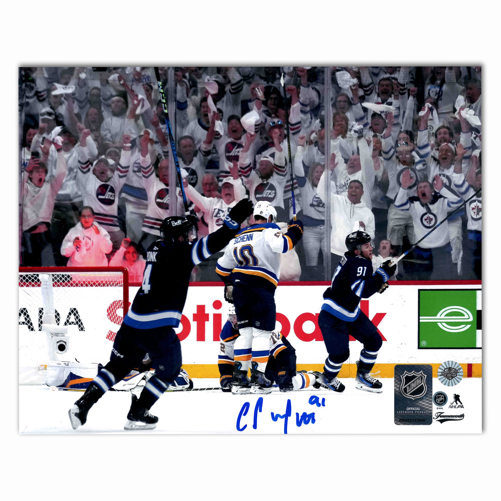 Cole Perfetti Autographed Winnipeg Jets Game Winning Goal 8x10 Photo