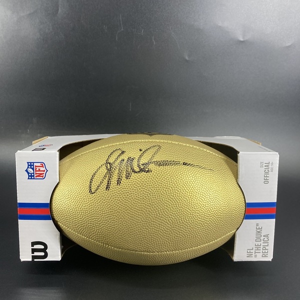 NFL - Seahawks Jalen Milroe Signed Gold Composite Football