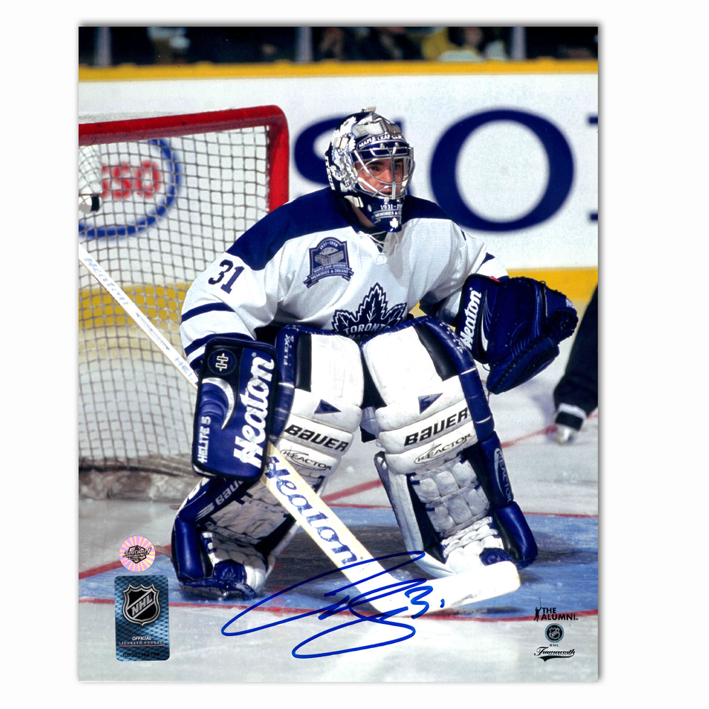 Curtis Joseph Autographed Toronto Maple Leafs Away 8x10 Photo