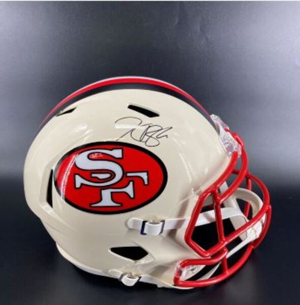 NFL - 49ers Kaelon Black Signed Retro Replica Helmet