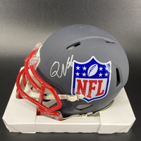 NFL - Colts Quenton Nelson Signed Blue NFL Shield Mini Helmet