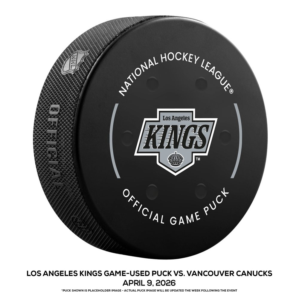 Los Angeles Kings Game-Used Puck vs. Vancouver Canucks on April 9, 2026