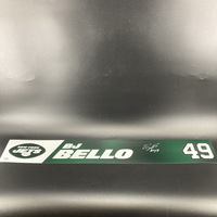 Jets - BJ Bello Signed Locker Name Plate