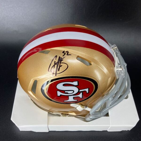 HOF - 49ers Patrick Willis Signed Mini Helmet
