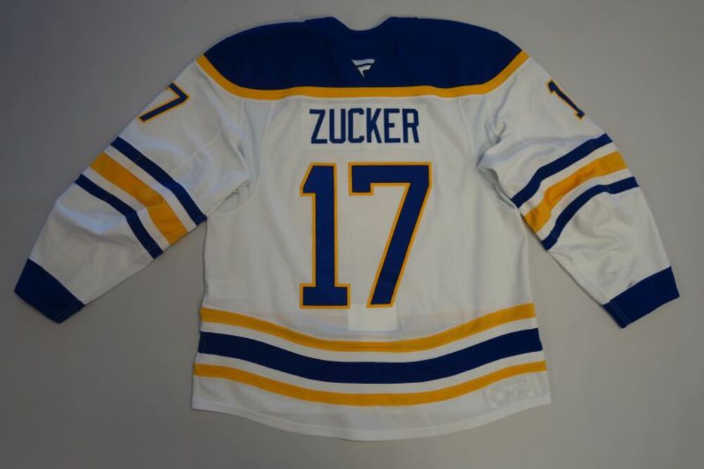Jason Zucker 2025-26 Buffalo Sabres Set 1 Away Jersey