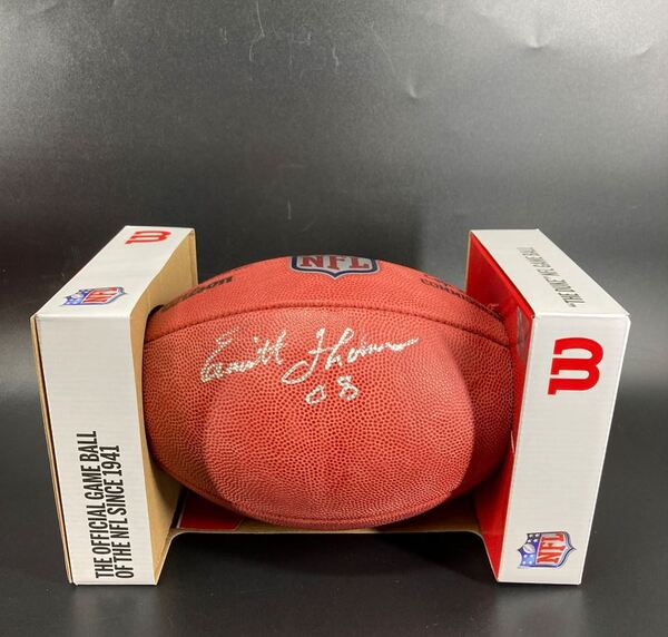 HOF - Chiefs Emmitt Thomas Signed Authentic Football