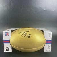 NFL - Cowboys Tyler Booker Signed Gold Composite Football