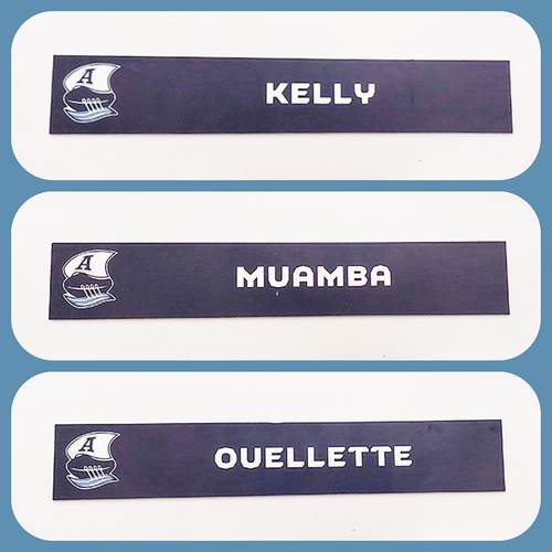 Toronto Argonauts 2022 Championship Season Locker Room Nameplates (Home Set)