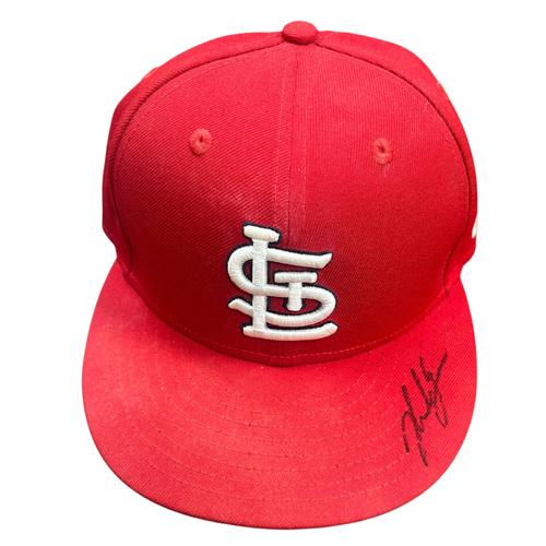 Nolan Gorman Autographed Team Issued Home Cap (Size 7) | St