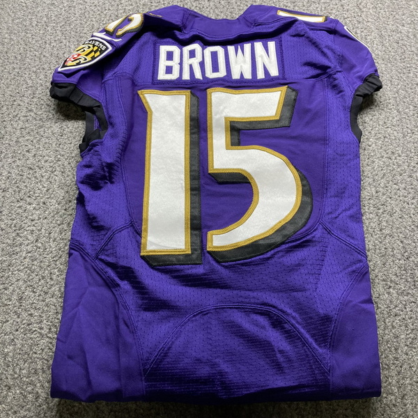 Crucial Catch - Ravens Hollywood Brown Game Worn Jersey 2020 Season Size...