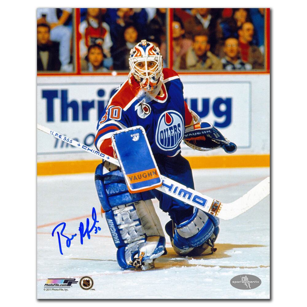 Bill Ranford Edmonton Oilers Action Autographed 8x10