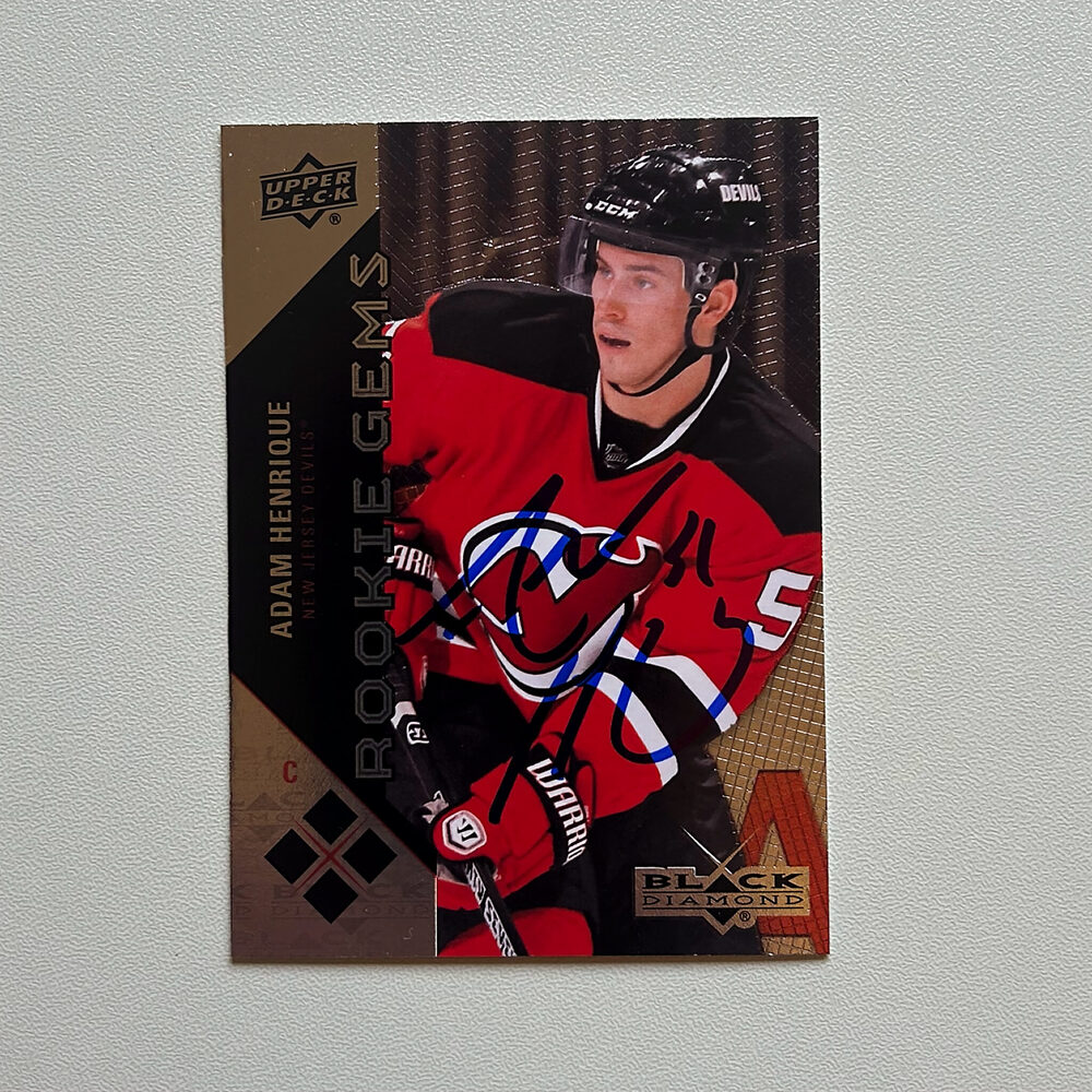 2011-12 UD Black Diamond Quad #241 ADAM HENRIQUE Autographed Rookie Card