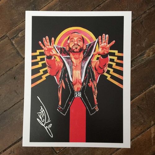 Tye Dillinger SIGNED 11 x 14 Rob Schamberger Print