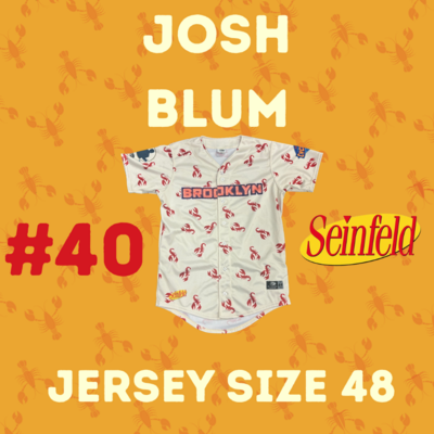 #40 Josh Blum Game Used Seinfeld Jersey (Size 48)