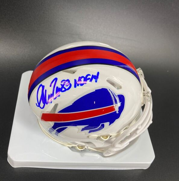 HOF - Bills Andre Reed Signed Mini Helmet