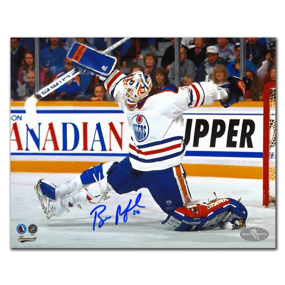 Bill Ranford Edmonton Oilers Big Save Autographed 8x10