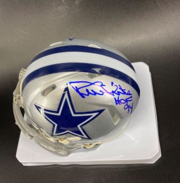 HOF - Cowboys Randy White Signed Mini Helmet