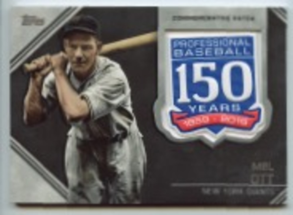 2019 Topps Update 150th Anniversary Manufactured Patches #AMPMO Mel Ott