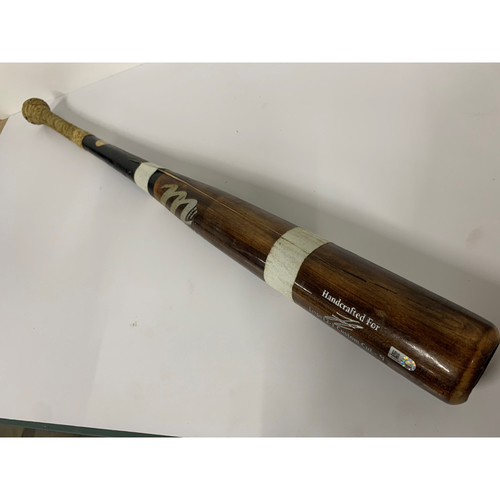 Photo of Game-Used Broken Bat: Jose Ramirez broken in two pieces Marucci Bat - 7/31/2017