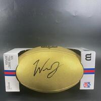 NFL - Cardinals Will Johnson Signed Gold Composite Football