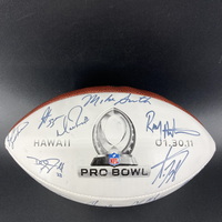 NFL - Multi Sign Panel Ball With 2011 Pro Bowl Logo Signed By Drew Brees...